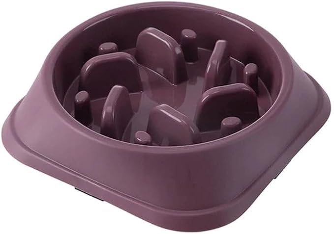 Pet Slow Food Bowl Small Dog Choke-Proof Bowl Non-Slip Slow Food Feeder Dog Rice Bowl Pet Supplies Available for Cats and Dogs Sky Blue (008 Heart)