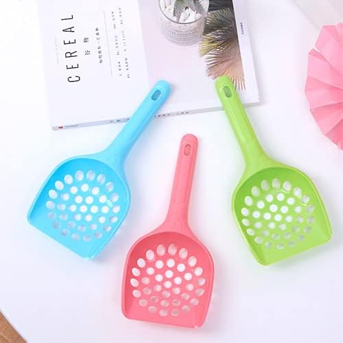 XTYPE Plastic Cat Litter Scoop Pet Care Sand Waste Scooper Shovel Hollow Cleaning Tool Hollow Style Lightweight Durable Easy to Clean cat Litter Shovel (Color : Dark Brown)