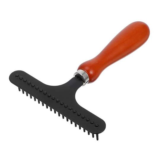 TEHAUX Dog Shedding Brush and Dematting Comb, Undercoat Rake Pet Hair Removal Tool for Large Dogs, Detangling Grooming Comb for Matted Fur and Shedding, Sturdy Grooming Supply