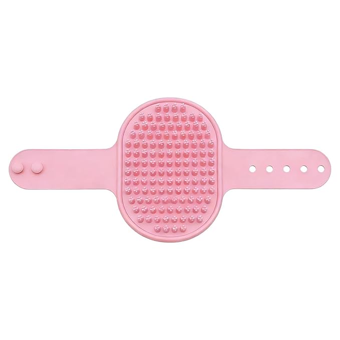 Pet Shampoo Bath Brush - | Soft Rubber Grooming Gloves for Deshedding and Soothing Massage | Adjustable Handle Pet Washing Brush Fõr Cats and Dogs | Professional Bathing Supplies for Long Short Hair