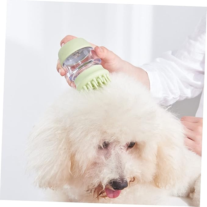 SUPVOX Pet Shower Brush Silicone Scrubber Bristles for Dogs Cats Massaging Bathing Tool for Easy Grooming Removes Loose Hair for Home Use