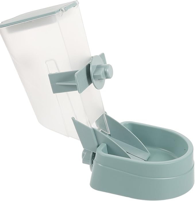2l Hanging Automatic Pet Feeder with Food Dispenser, Sturdy Dog and Puppy Feeding Bowl for Cage and Crate Use, Blue Pattern Design for Indoor Pet Supplies