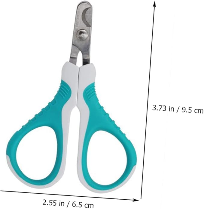 BESPORTBLE Portable Pet Nail Clipper Ergonomic Stainless Steel Dog Cat Nail Trimmer Safety Guard Non- Handle for Comfortable Grooming Sky- Color for Home Use
