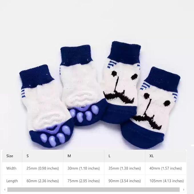 Cat Grooming Socks – Protective Mesh Foot Sleeves for Bathing, Nail Trimming & Vet Visits – Anti-Scratch & Breathable Design (Blue Beard [Non-Slip],M（Max Diameter of Paw 1.57 inches）)