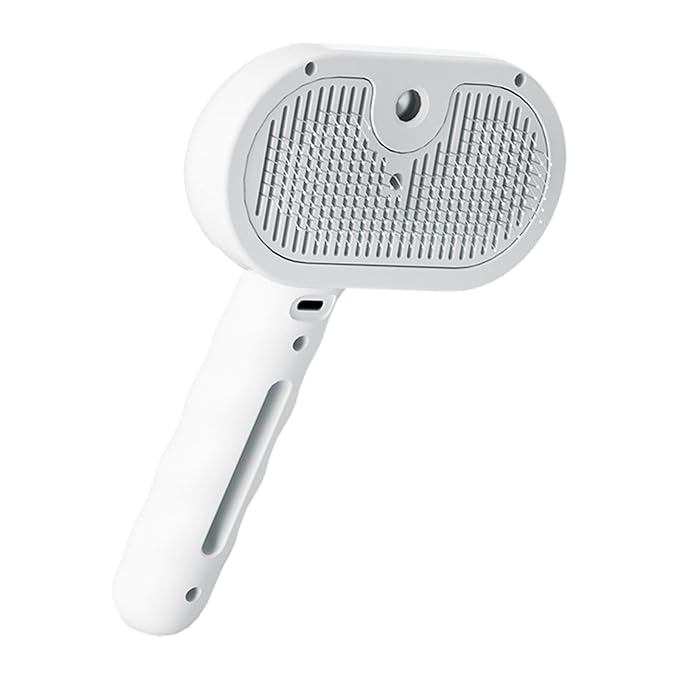 Cat Defur Comb, USB Rechargeable Pet Steaming Brush, 35ml Water Tank Spray Grooming Tool, Indoor Cat Dog Hair Removal Massage Comb, Pet Depilatory Cleaning Supply, for Pets Care Use