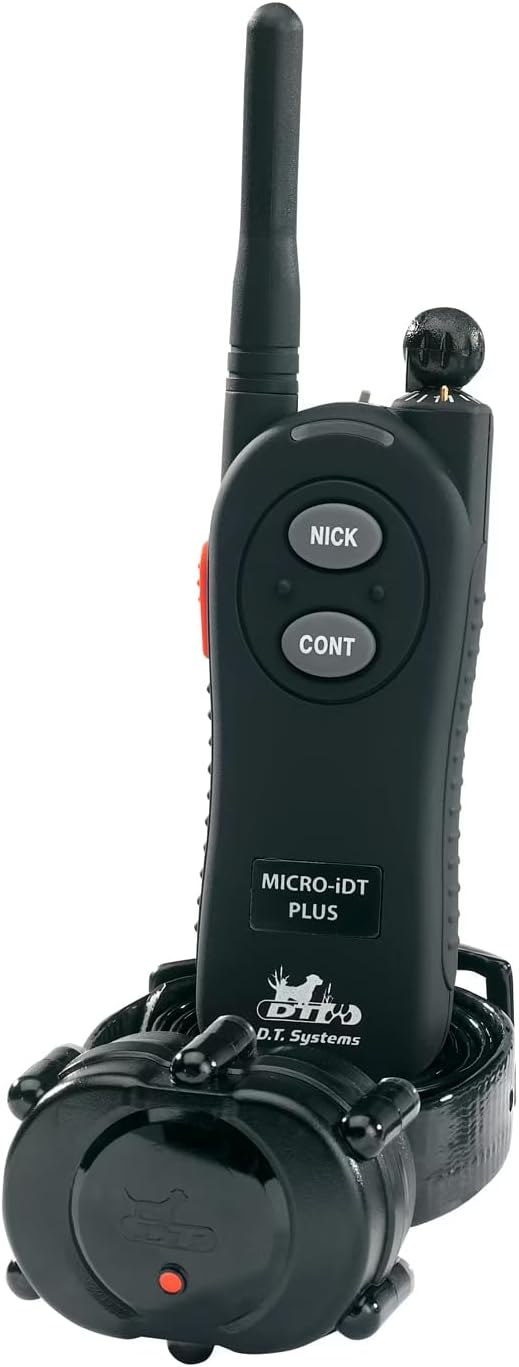 DT SYSTEMS Micro iDT Plus Waterproof 6-22" Rechargeable Expandable Dog Training E-Collar, 900-Yard Range, 16 Stimulation Levels, Vibration Assist