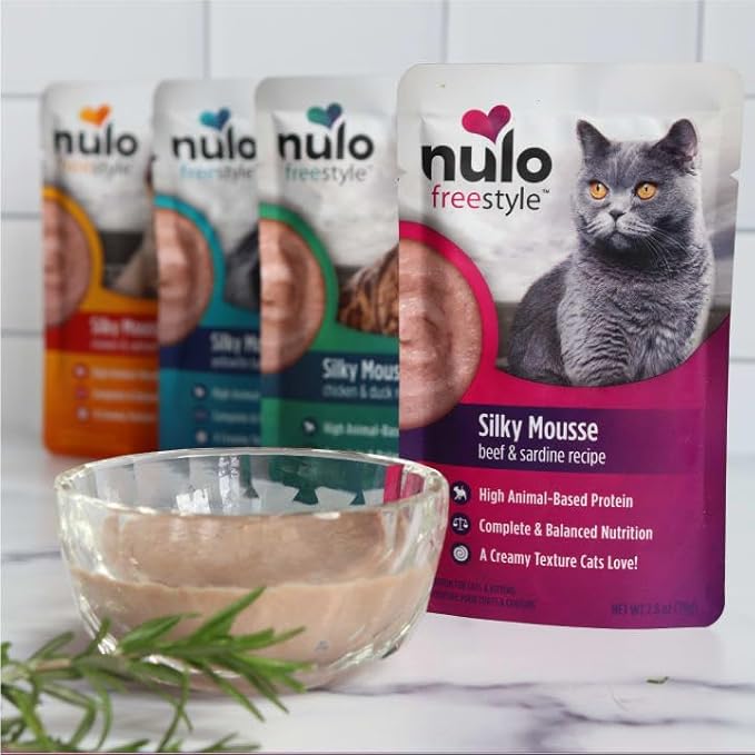 Nulo Freestyle Wet Cat Food 24 Pack Mousse, Smooth As Silk Texture with High Animal-Based Protein for Complete and Balanced Nutrition Your Kitten to Senior Cat Will Crave
