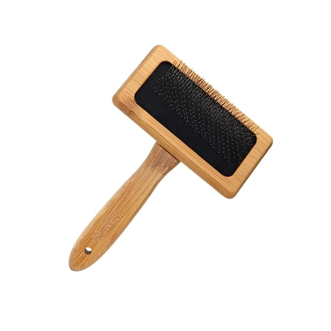 Toyvian Wooden Pet Grooming Comb with Airbag Cushion, and Wood Material, Large 15.2×12cm Detangling Tool for Dog and Cat Hair Cleaning and Shedding Removal