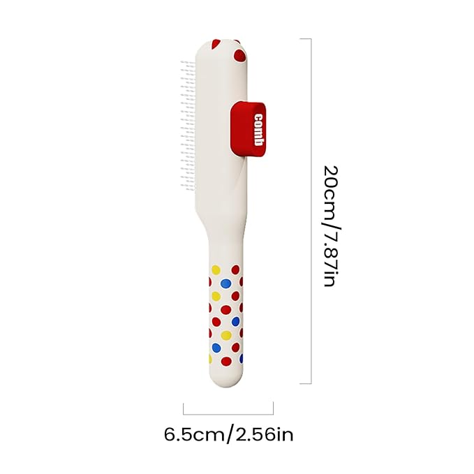 Cat Grooming Comb - Self-Cleaning Supplies with Metal Teeth | Cat Hair Comb | for Dog Puppy Animals Indoor Home Shedding