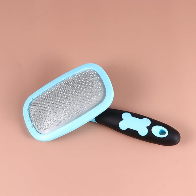 Happyyami Ergonomic Pet Hair Comb Massager Dog Cat Grooming Tool for Easy Hair Removal