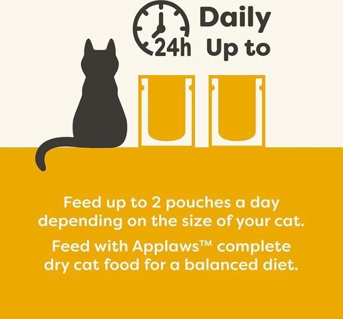 Applaws Mousse Natural Wet Cat Food in 4 Flavors with Tuna Fillet, Salmon, Mackerel or Chicken (12 Pouches Total, 2.47 Ounces Each) Plus Shaynanigans Silicone Lid