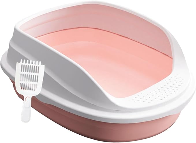 High-Sided Litter Pan for Cats, Rabbits, Hamsters - Easy Clean Potty Toilet with Raised Walls for Small & Medium Pets- 38cm