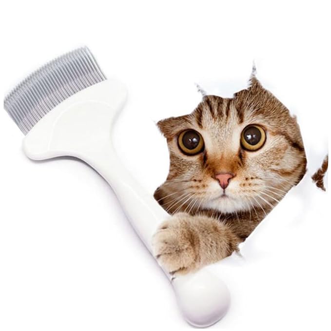 Cat Grooming Comb PET Hair Knot Removal Tool Elastic Pin Comb for Cats and Dogs Self PET Grooming Brush