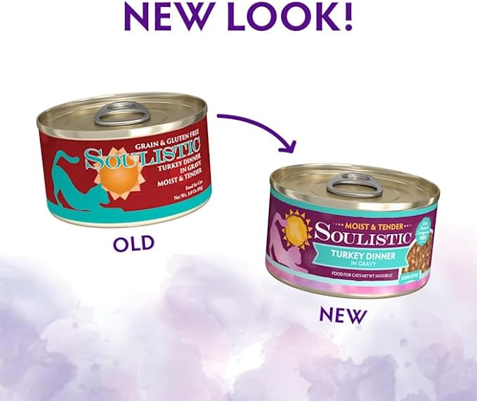 Soulistic Moist & Tender Turkey Dinner in Gravy Wet Cat Food, 3 oz., Case of 12