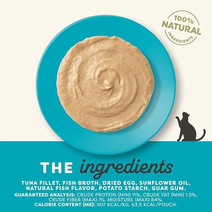 Applaws Mousse Natural Wet Cat Food in 4 Flavors with Tuna Fillet, Salmon, Mackerel or Chicken (12 Pouches Total, 2.47 Ounces Each) Plus Shaynanigans Silicone Lid