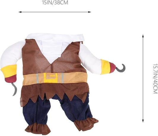 VILLCASE Pirate Dog Costume Halloween Cosplay Outfit Puppy Pirate Clothes Dog Apparel Pet Supply