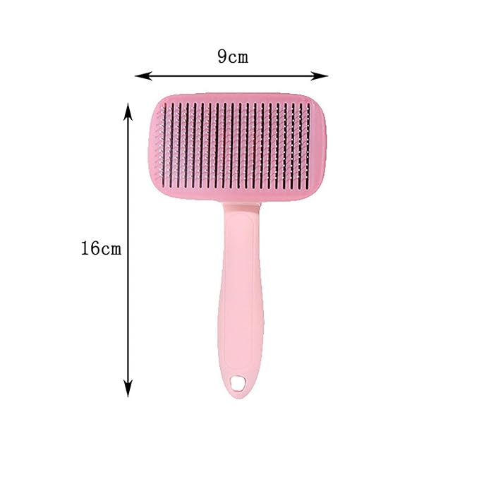 Self Cleaning Slicker Brush - Skin Friendly Deshedding Grooming Tool for Dogs & Cats, Suitable for Shedding & Haired Pets, with Pet Supplies Accessories, Blue