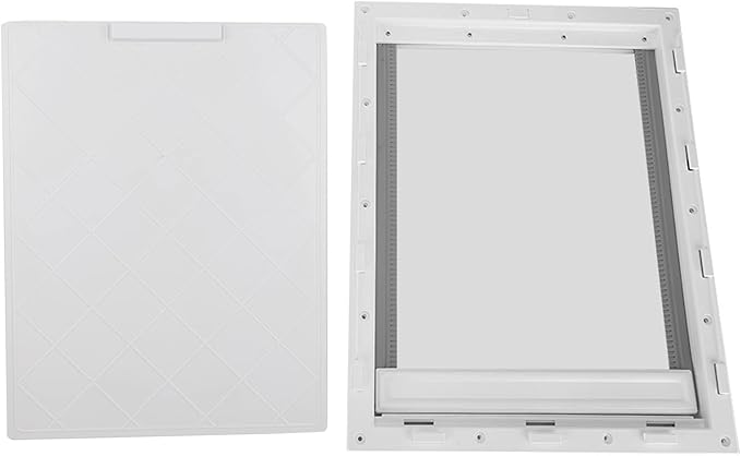 Rengue Large Pet Door, Doors Closing for Easy Pet Access Indoor Outdoor, 50x38 Cm for Big Garage Use Large Door, ABS Material, Automatically Nan Dog Supplies (White)