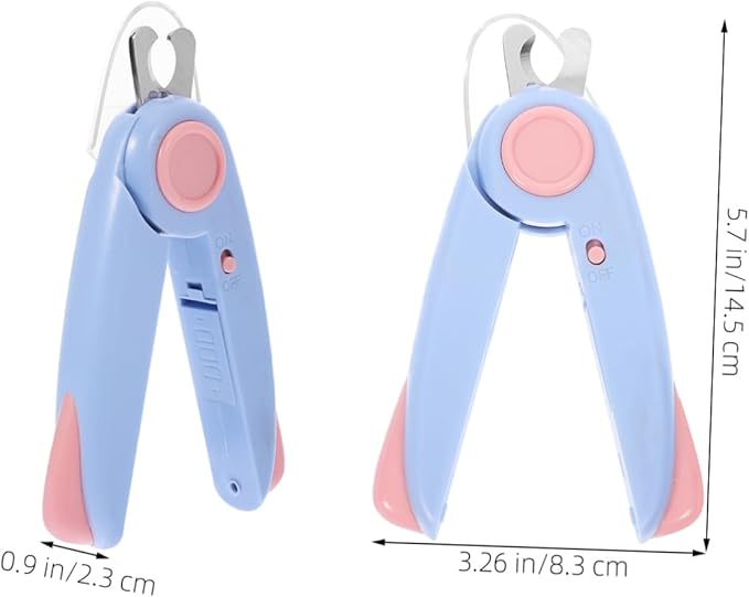 VANZACK Pet Nail Clippers with Led Light for Accurate Trimming Dog Cat Nail Care Tool for Grooming of Pets with Line Visibility
