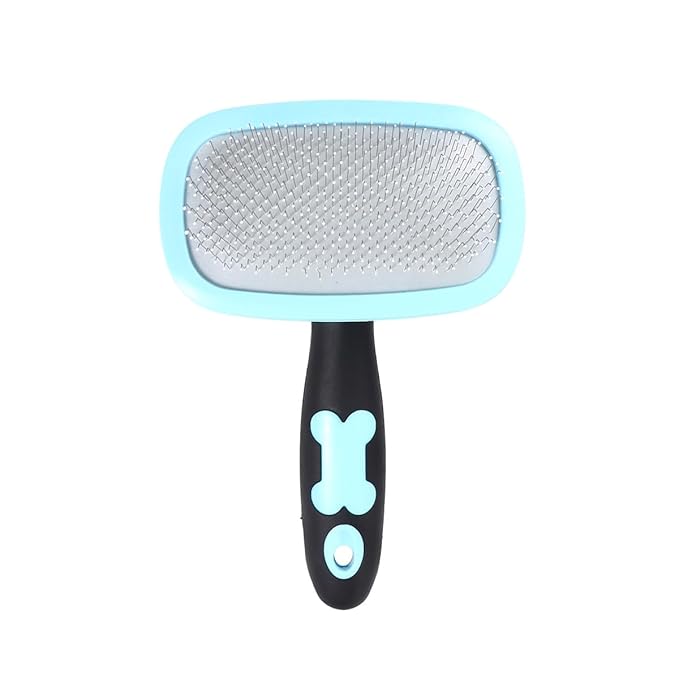 COHEALI Rotatable Pet Grooming Comb Large Blue with Massage Dots for Dogs Cats Ergonomic Hair Removal Tool for Tangle Detangling and Soothing Massage Bristles