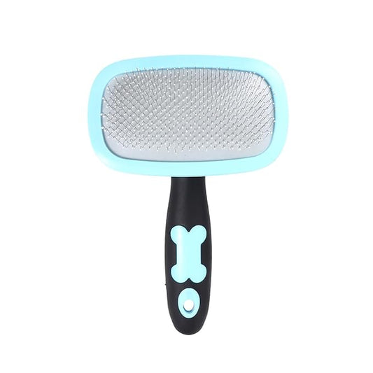 COHEALI Rotatable Pet Grooming Comb Large Blue with Massage Dots for Dogs Cats Ergonomic Hair Removal Tool for Tangle Detangling and Soothing Massage Bristles