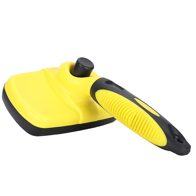 Pet Open Knot Comb for Cats Dogs, Dense Steel Needle Grooming Tool, Scalable Automatic Hair Removing Brush with Ergonomic Handle, Professional Pet Grooming Supplies for Long Haired
