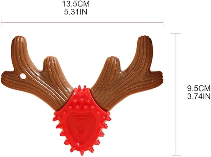 Puppy Chewing Toy for Small Medium Dog Training Aggressive Chewers Bite Toy Antlers Shape Pet Toothbrush Dog Supplies