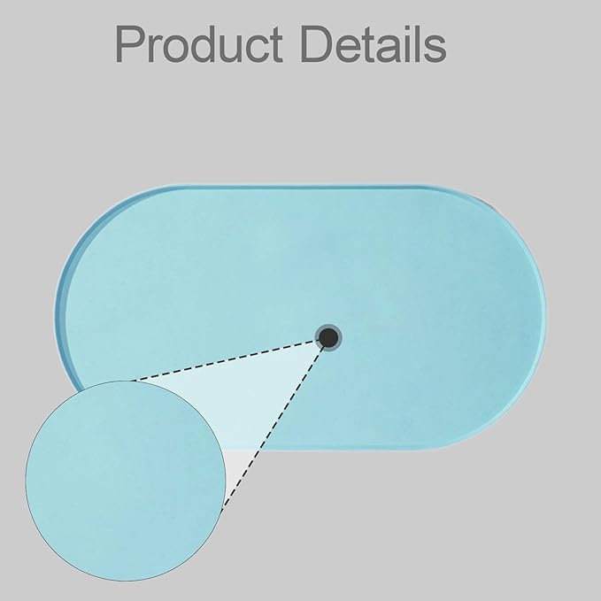 Pet Feeding Dog Food Mat Multifunctional Supplies Anti Slip Silicone Contain Spills Replace Pad Accessories Placemat, Blue