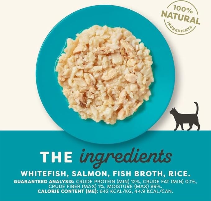 Applaws Additive Free Canned Cat Food in Broth in 3 Flavor Variety Bundle: (4) Whitefish and Salmon, (4) Tuna and (4) Tuna and Crab (12 Cans Total, 2.47 Ounces Each) Plus Shaynanigans Silicone Lid