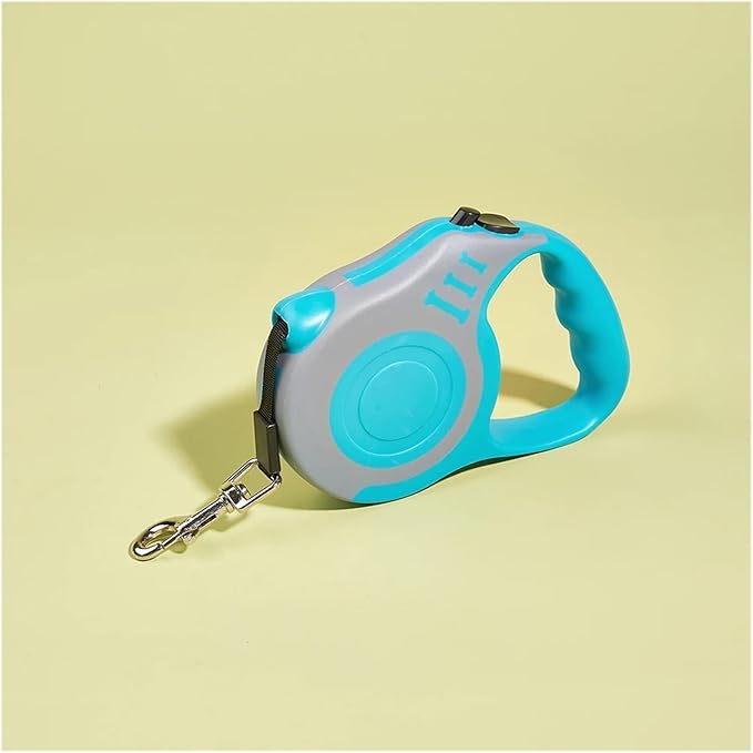 1pcs Retractable Dog Leash 5m, Strong Nylon Automatic Lead for Small Medium Dogs, Pets Traction Rope for Cats, Chihuahua Bulldog Supplies(Blue Gray,5m)