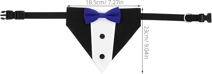 Cabilock Dog Bandana Scarf Blue L, Triangle Pet Saliva Towel for Autumn, Holiday Neckwear for Small to Large Dogs, Suitable for Daily Wear and Party Supplies
