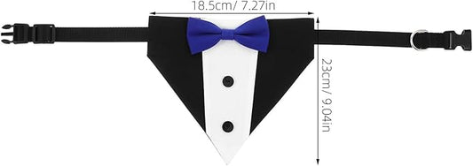 Cabilock Dog Bandana Scarf Blue L, Triangle Pet Saliva Towel for Autumn, Holiday Neckwear for Small to Large Dogs, Suitable for Daily Wear and Party Supplies