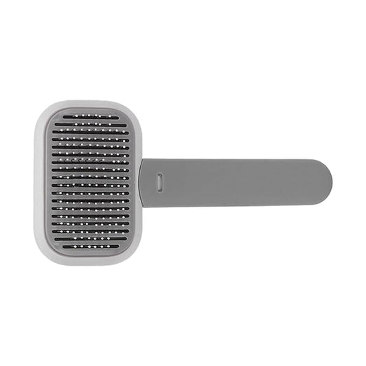 Zerodis Cat Brush, Comfortable Cat Grooming Tool, SelfCleaning MultiFunction Brush, Remove Floating Hair, Perfect for Lovers (Grey White)
