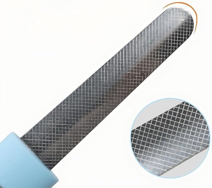 Pet Nail Files for Dogs and Cats, Beauty Tools with Textured Metal Surfaces, pet Nail Clippers, pet Supplies, pet Nail Remover, Blue Handle, 6.49in Length