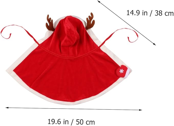Abaodam Christmas Pet Cloak Dog Clothes Fleece Hooded Cape XL Winter Costume for Dogs Holiday Pet Supplies