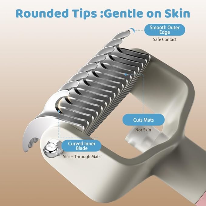 2PCS Waterless Cat Shampoo Essence with Pink Detangling Spray Brush, Hypoallergenic Concentrate for Sensitive Skin, No-Rinse Formula Helps Manage Shedding & Maintain Coat Health,0.34 oz*2
