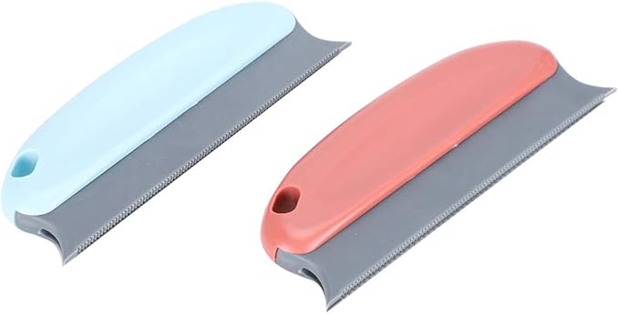 Pet Hair Removal Brush 2PCS, Multifunctional Ergonomic Grooming Tool for Cats and Dogs - Durable ABS and TPR Materials, Easy Cleaning and Portable Design