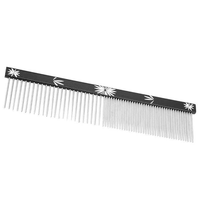 ZJchao Pet Hair Trimmer Comb for Dogs Cats - Anti-Static Grooming Tool for Eyes Ears Legs (Black)