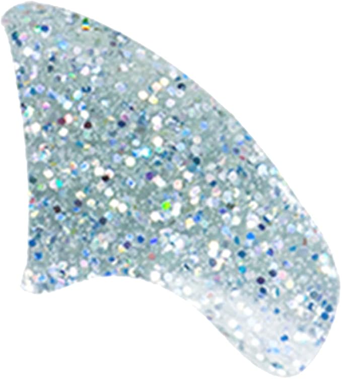 40 Pack Soft Nail Caps for Cat Claws Silver Holographic Glitter Large