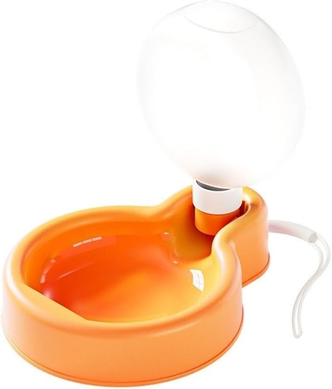 Portable Leak-Proof Pet Water Bottle - 2pcs Folding Cat Dog Water Bowl, Food Grade Feeding Supplies(Orange,500ml)