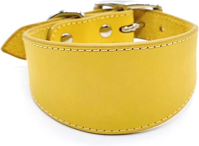 Soft Leathers Dogs Collar, Adjustable Collars, Wide Padded, Leathers Puppy Collars for Outdoor Walking Sighthounds Puppy Pet Supply