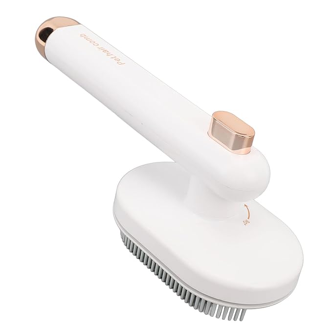 Cat Brush White Color 90° Rotation Curved High Density Needle Pet Hair Removal Comb for Grooming Cats Dogs
