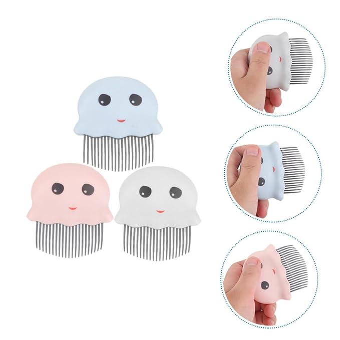 YARNOW 3pcs Wide Tooth Pet Comb Set Cartoon Undercoat Brush for Dogs Cats Grooming Tool for Shedding Tangle Removal Durable Material Easy Hair Management