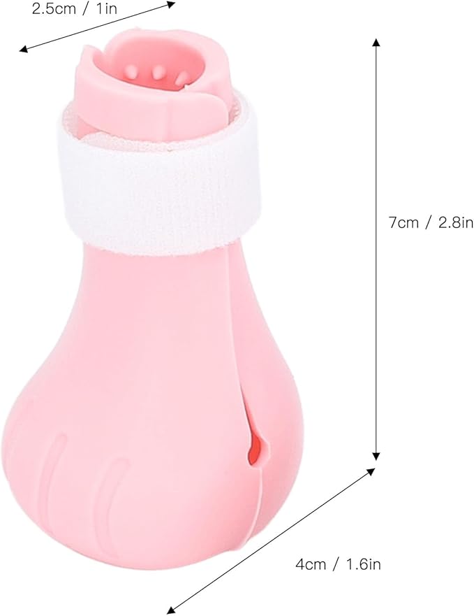 Cat Grooming Boots, Premium Silicone, Pink, for Bathing and Scratching Prevention, 4 Pack