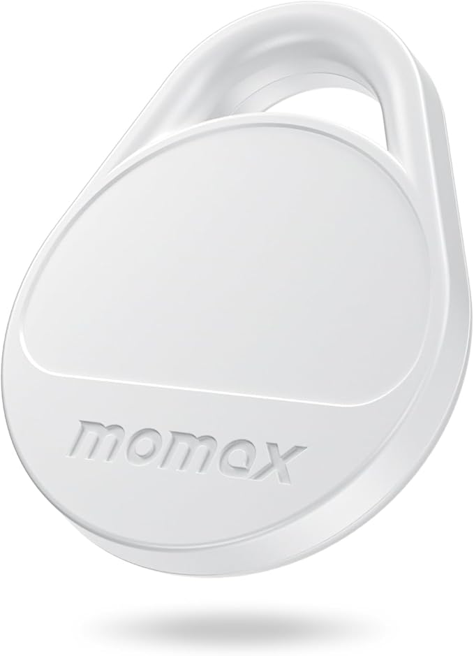MOMAX Key Finder Luggage Tracker Smart Tag for Key, BR10 (White, 1 Pack)