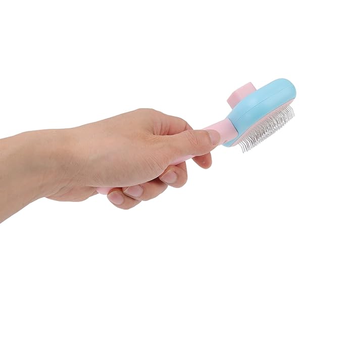 Pet Slicker Brush, Self Cleaning Massage Prevent Slip Dog Cat Grooming Comb, Cat Grooming Brush Self Cleaning Slicker Pet Massaging Tool for Shedding Hair, default, defult