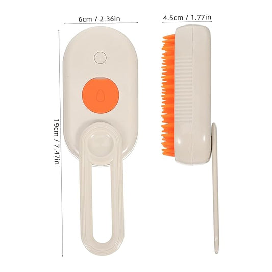 Pet Grooming Brush with Spray Long Haired Cat Dog Shedding Control Lightweight Portable Effortlessly Removes Loose Hair Versatile Grooming Tool for