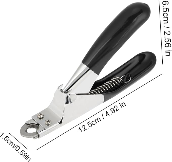 GLOGLOW Nan Professional Dog and Cat Nail Clippers, Ergonomic Stainless Steel Nail Trimmer for All Pet Sizes Dog Grooming Supplies (Black)