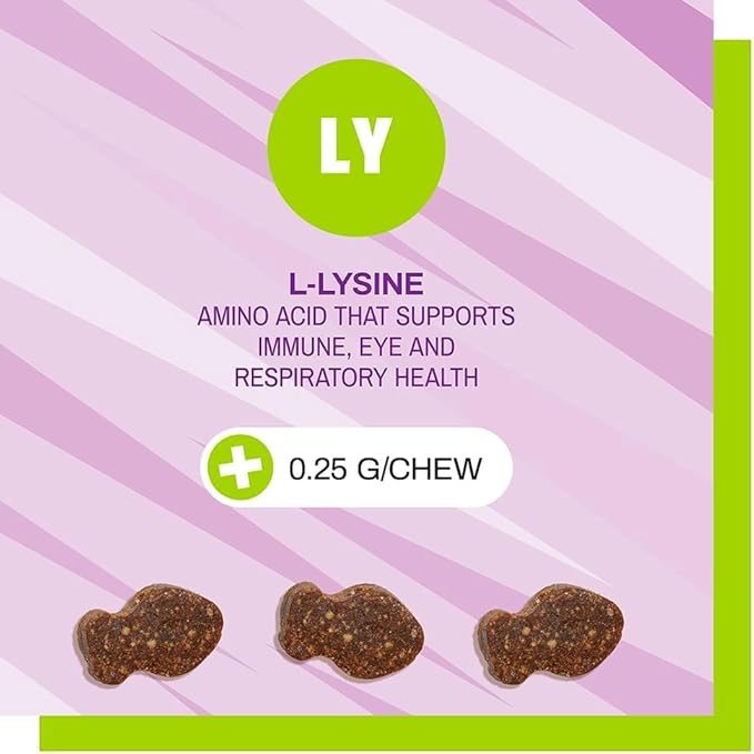 Pet Naturals Lysine for Cats, Chicken Flavor, 160 Chews - Immune and Respiratory Support for Cats - No Wheat or Corn - Vet Recommended