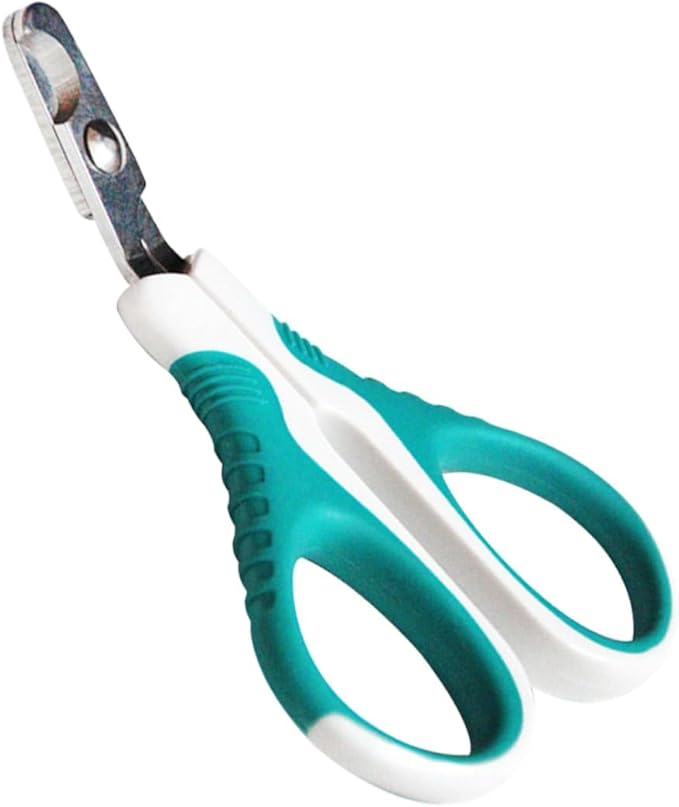 balacoo Portable Stainless Steel Cat Nail Clipper Safety Guard Pet Nail Scissors for Dogs Kittens and Puppies Comfortable Grip for Home Grooming Sky-